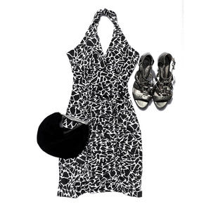 animal print halter dress by Body Central Size S